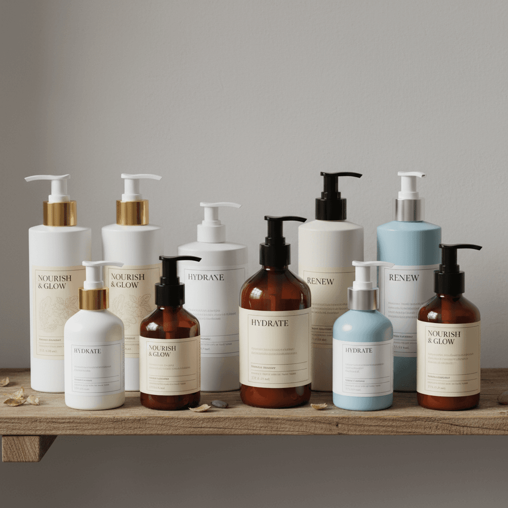 Body creams on display